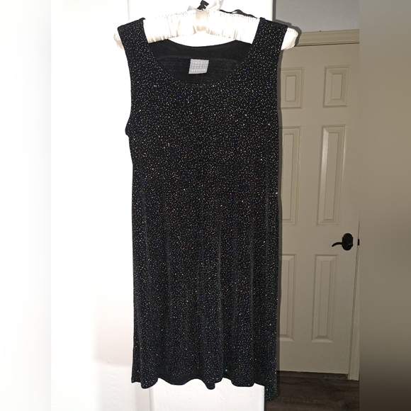 Rabbit Rabbit Rabbit Designs Black Sparkle Mini Dress Size 8P - Picture 2 of 8
